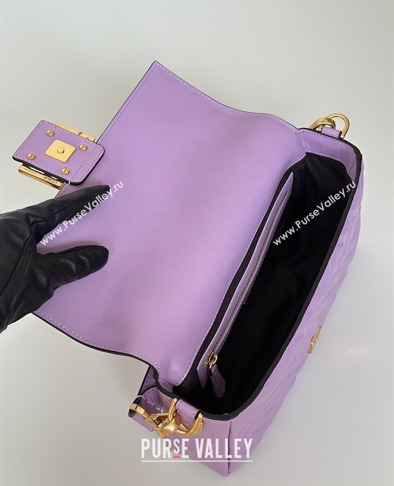 Fendi Baguette Medium Nappa Leather Bag 0135M Purple 2025 0807 (CL-250807005)