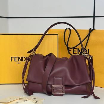 Fendi Mamma Baguette Large Bag in Nappa Leather Dark Burgundy 2025 8677L (CL-250807023)