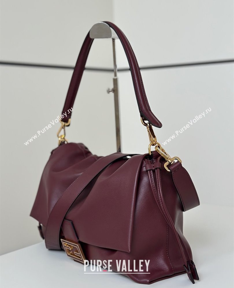 Fendi Mamma Baguette Large Bag in Nappa Leather Dark Burgundy 2025 8677L (CL-250807023)
