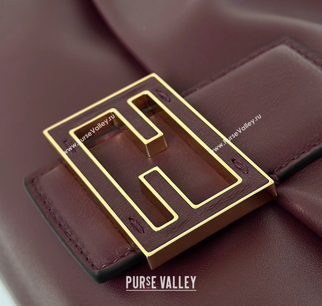 Fendi Mamma Baguette Large Bag in Nappa Leather Dark Burgundy 2025 8677L (CL-250807023)