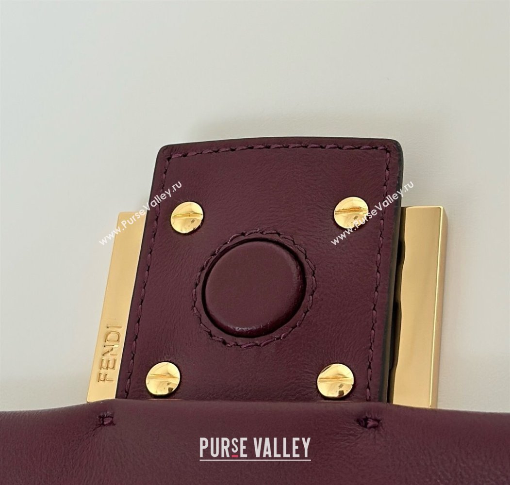Fendi Mamma Baguette Large Bag in Nappa Leather Dark Burgundy 2025 8677L (CL-250807023)
