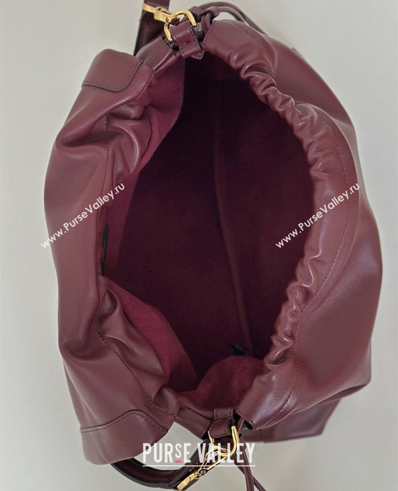 Fendi Mamma Baguette Large Bag in Nappa Leather Dark Burgundy 2025 8677L (CL-250807023)