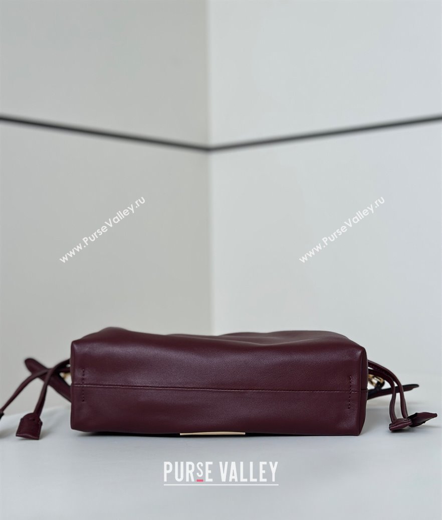 Fendi Mamma Baguette Medium Bag in Nappa Leather Dark Burgundy 2025 8677M (CL-250807024)