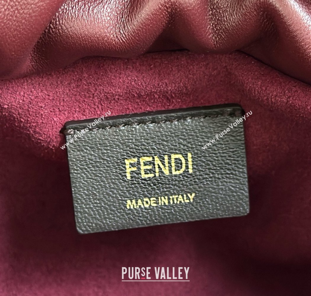 Fendi Mamma Baguette Medium Bag in Nappa Leather Dark Burgundy 2025 8677M (CL-250807024)