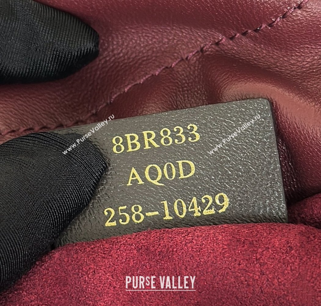 Fendi Mamma Baguette Medium Bag in Nappa Leather Dark Burgundy 2025 8677M (CL-250807024)