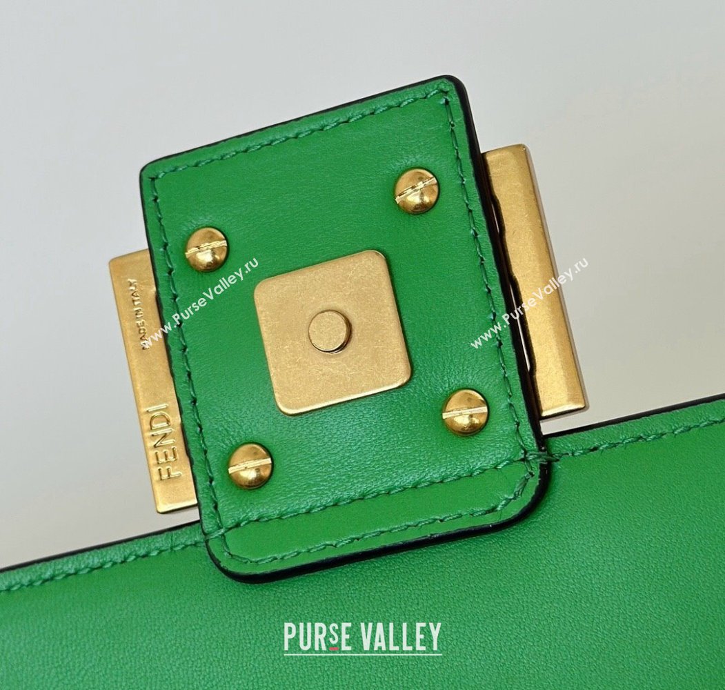 Fendi Baguette Medium Nappa Leather Bag 0135M Green 2025 0807 (CL-250807004)