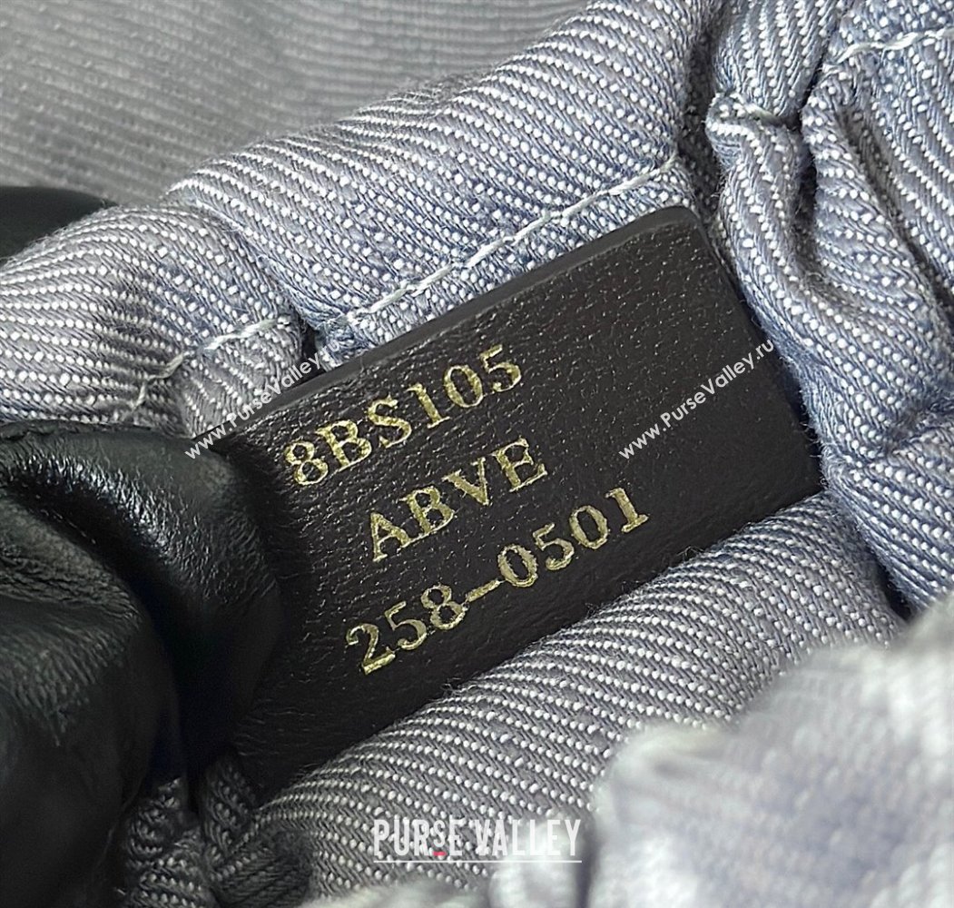 Fendi Mamma Baguette Small Bag in Blue denim-effect FF jacquard 2025 8677S (CL-250807025)