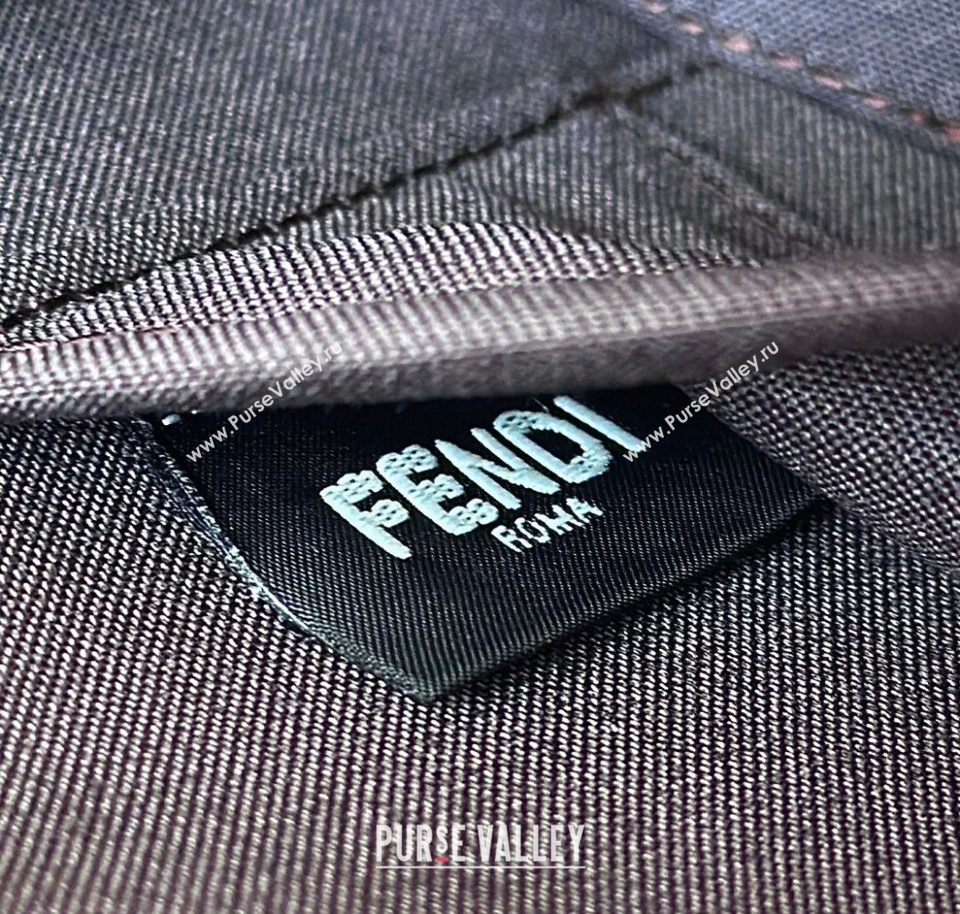 Fendi Vanity Mini Bag in Tobacco brown FF jacquard fabric 2025 8686A (CL-250807003)