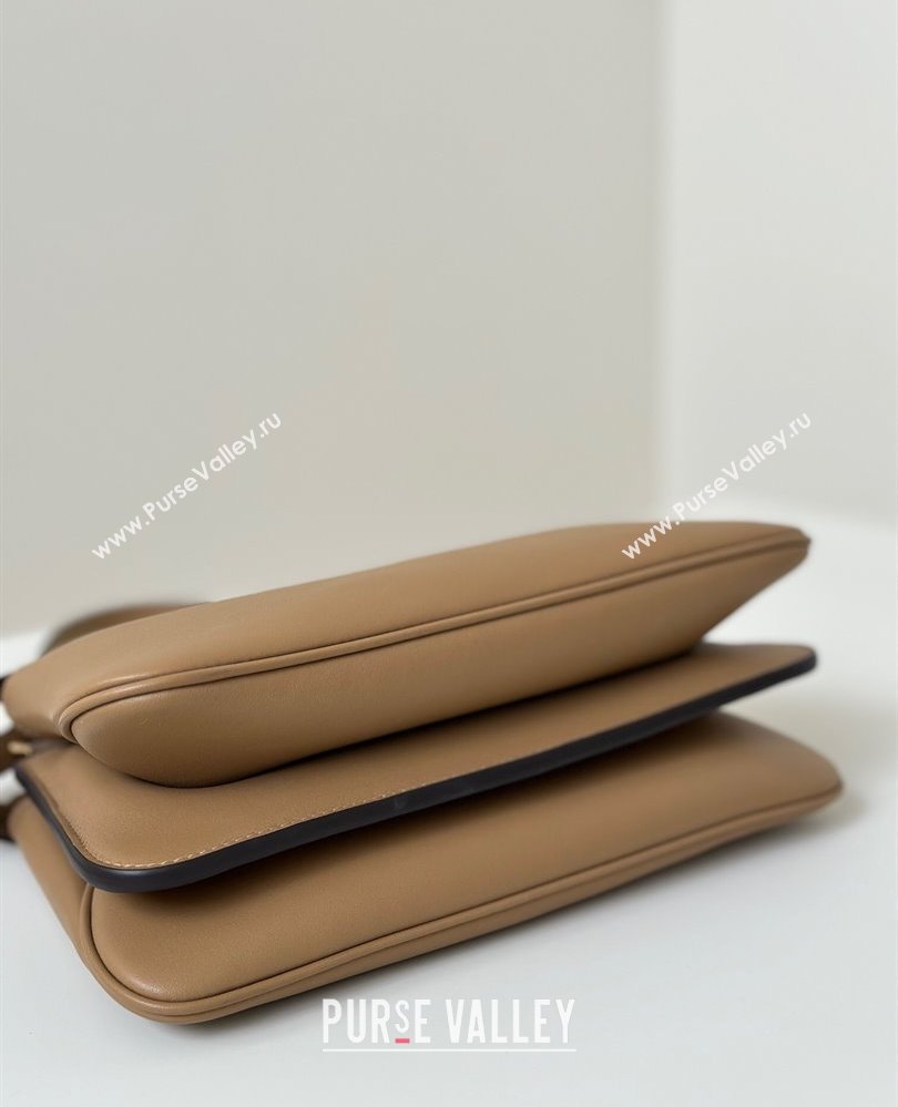 Fendi Peekaboo Soft Small Bag in Leather Beige 2025 80175 (CL-250807036)