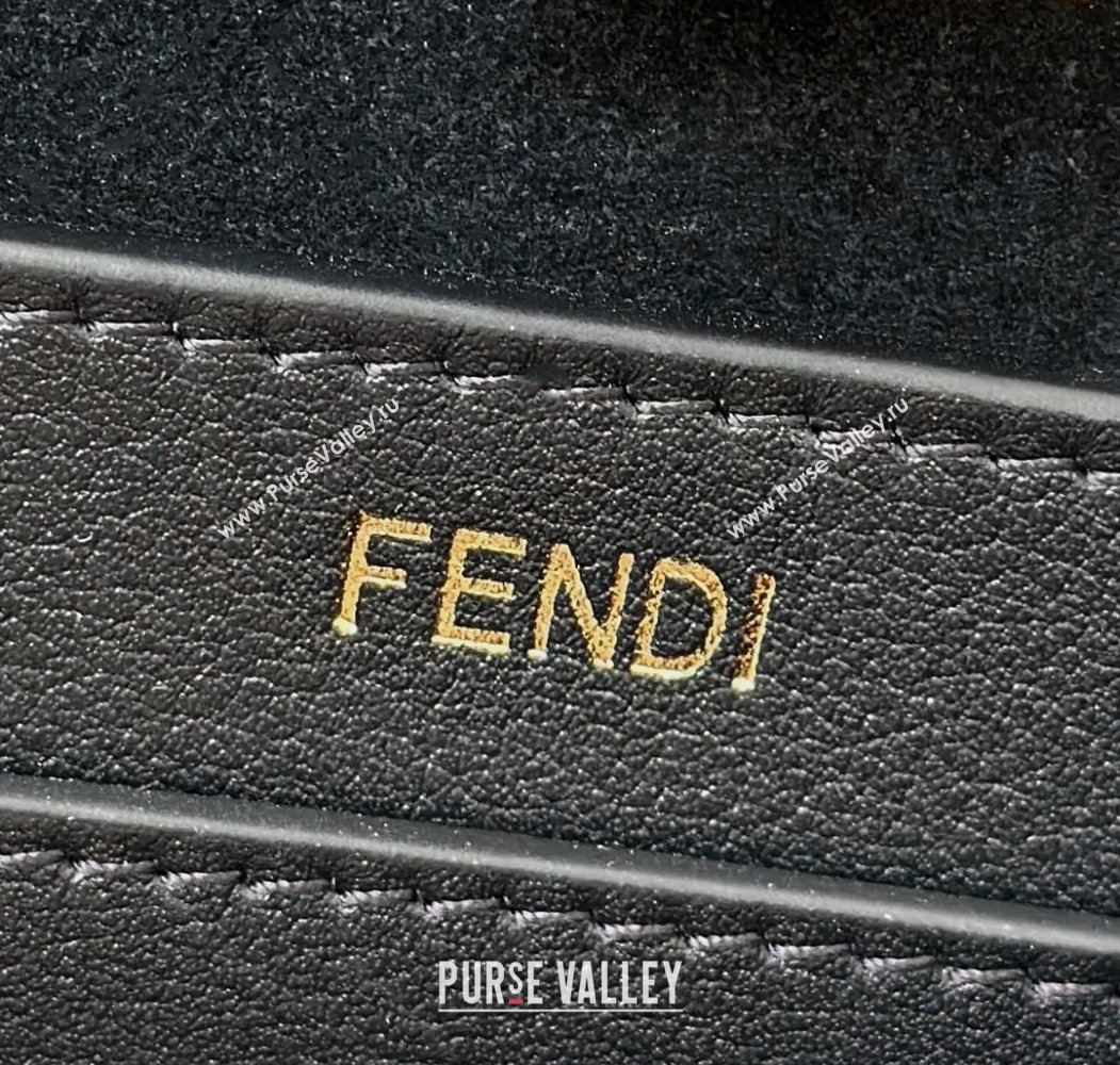 Fendi Peekaboo Soft Small Bag in Leather Black 2025 80175 (CL-250807037)