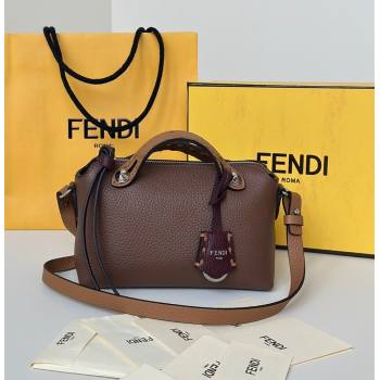 Fendi By The Way Selleria Mini Bag in Grianed Calfskin with Topstitches Dark Brown 2025 8668S (CL-250807042)