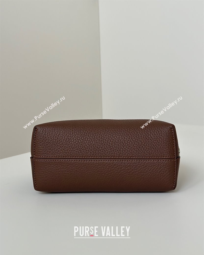 Fendi By The Way Selleria Mini Bag in Grianed Calfskin with Topstitches Dark Brown 2025 8668S (CL-250807042)
