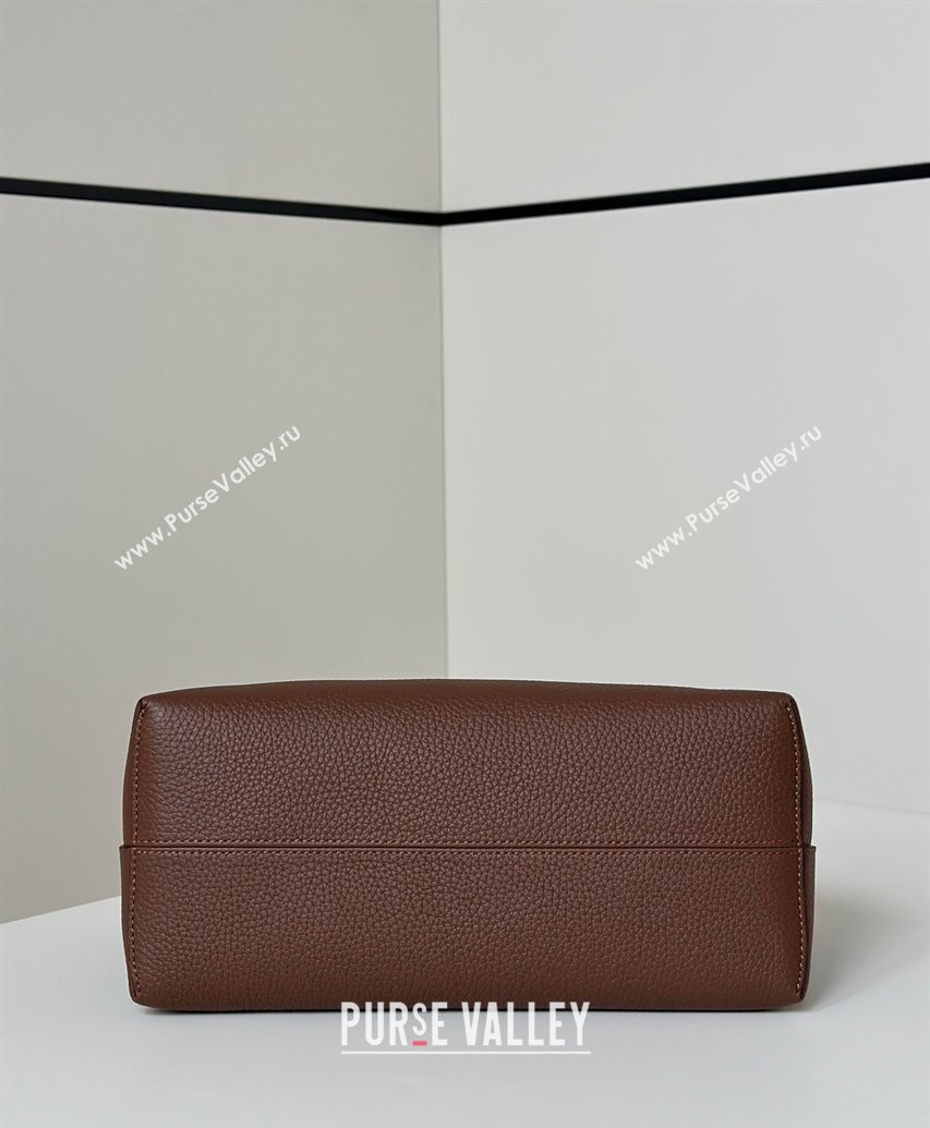 Fendi By The Way Selleria Medium Bag in Grianed Calfskin with Topstitches Dark Brown 2025 8668M (CL-250807043)