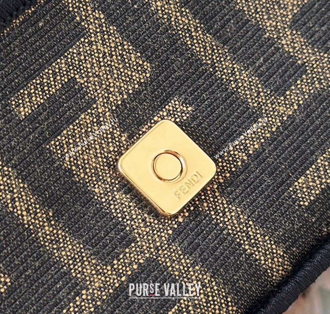 Fendi Nano Baguette Charm in Brown FF jacquard fabric 2025 8567E (CL-250930009)