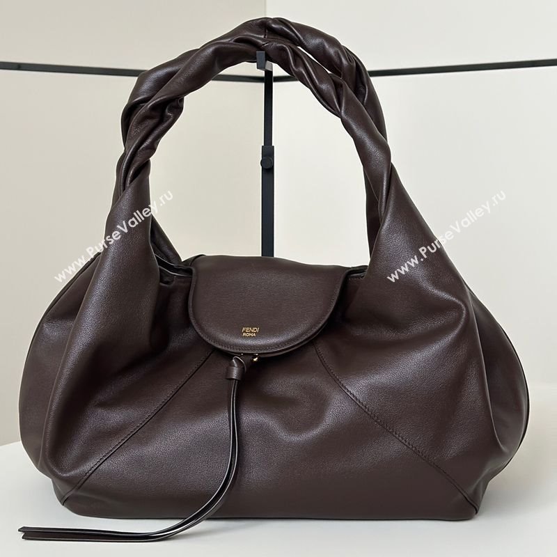 Fendi Spy Large Bag in Leather 80888L Dark Brown 2025 (CL-250930016)