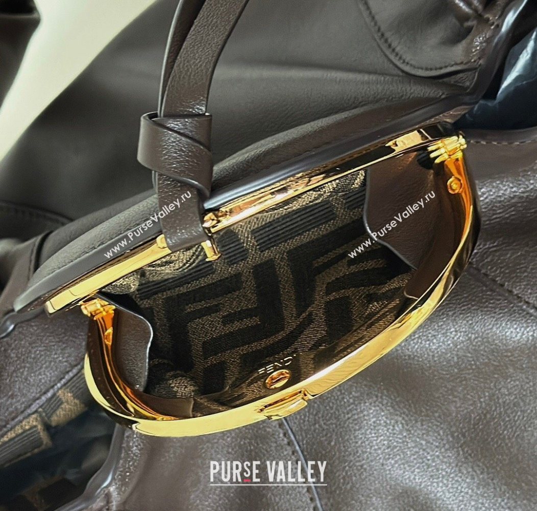 Fendi Spy Large Bag in Leather 80888L Dark Brown 2025 (CL-250930016)