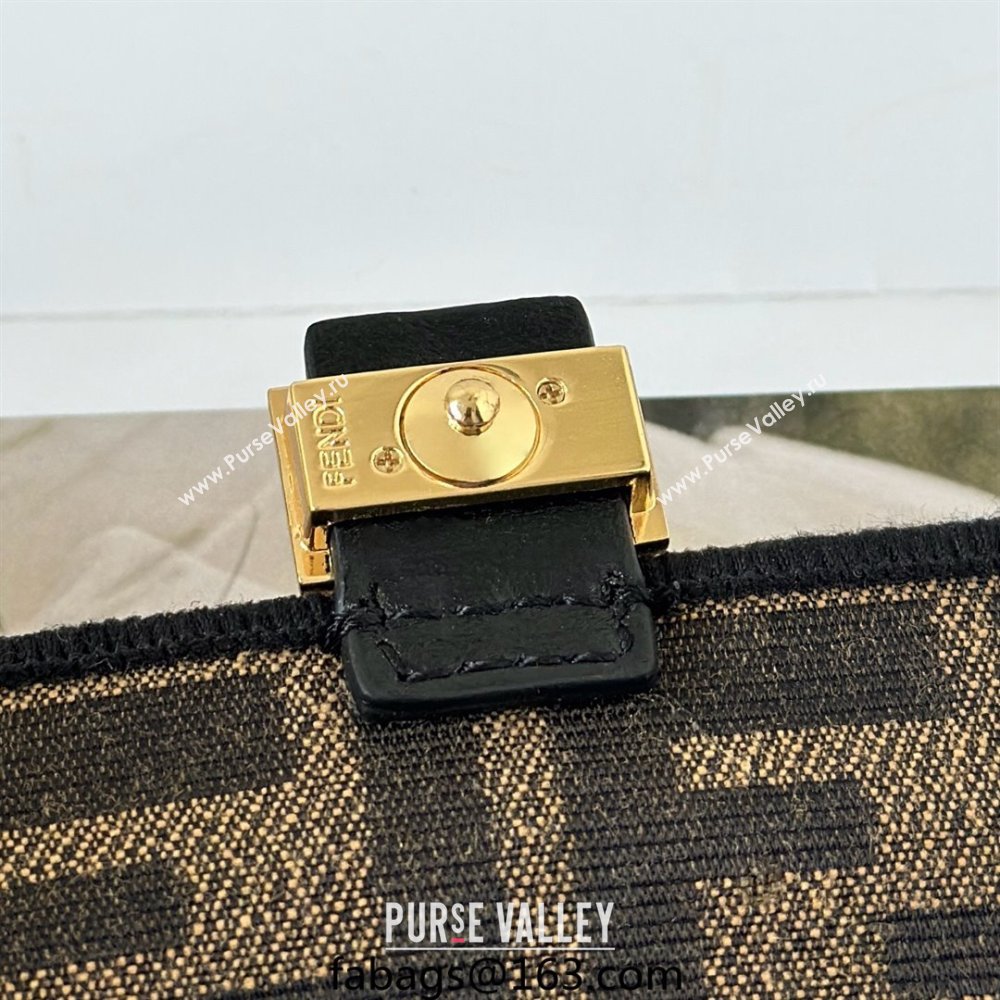 Fendi Nano Baguette Charm in Brown FF jacquard fabric 2025 0136 (CL-250930007)