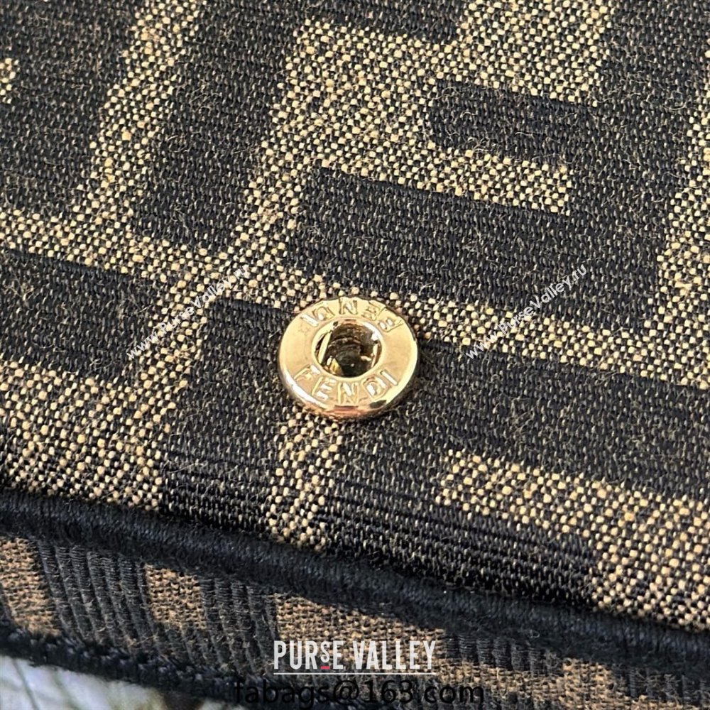 Fendi Nano Baguette Charm in Brown FF jacquard fabric 2025 0136 (CL-250930007)