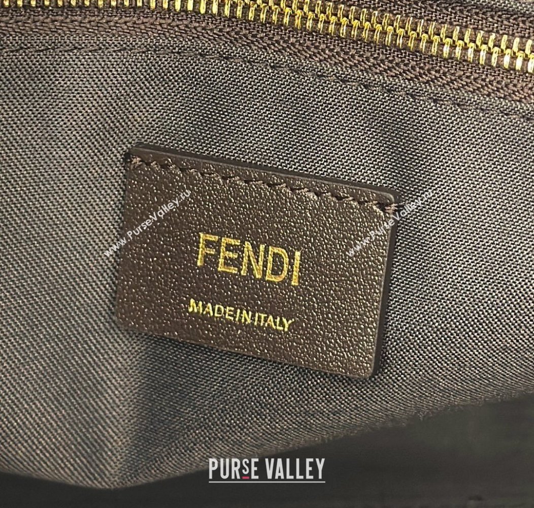Fendi Summer Tote Bag in Brown FF Jacquard Fabric with Fringes 2025 8683 (CL-250930001)