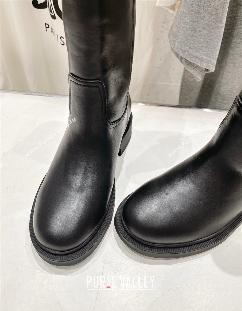 Fendi Filo Flat Ankle Boots in Calf Leather Black 2025 FE103004 (MD-251030027)