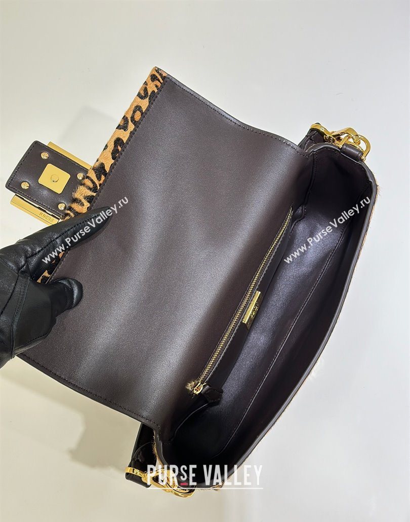 Fendi Baguette Medium Bag in Leopard Printed Mohair 2025 8691M (CL-251124002)