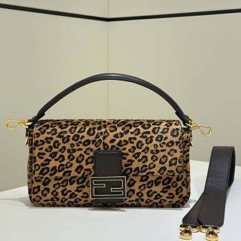 Fendi Baguette Medium Bag in Leopard Printed Mohair 2025 8691M (CL-251124002)