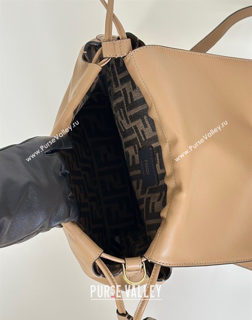 Fendi Backpack Bag in Leather Beige 2025 8689 (CL-251124007)