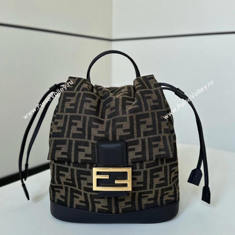 Fendi Backpack Bag in Brown FF Jacquard Fabric 2025 8689 (CL-251124009)
