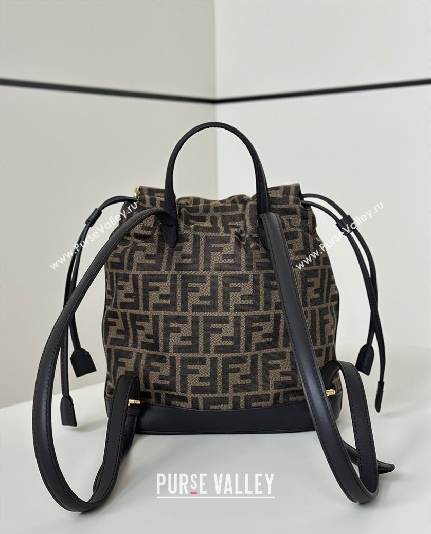 Fendi Backpack Bag in Brown FF Jacquard Fabric 2025 8689 (CL-251124009)