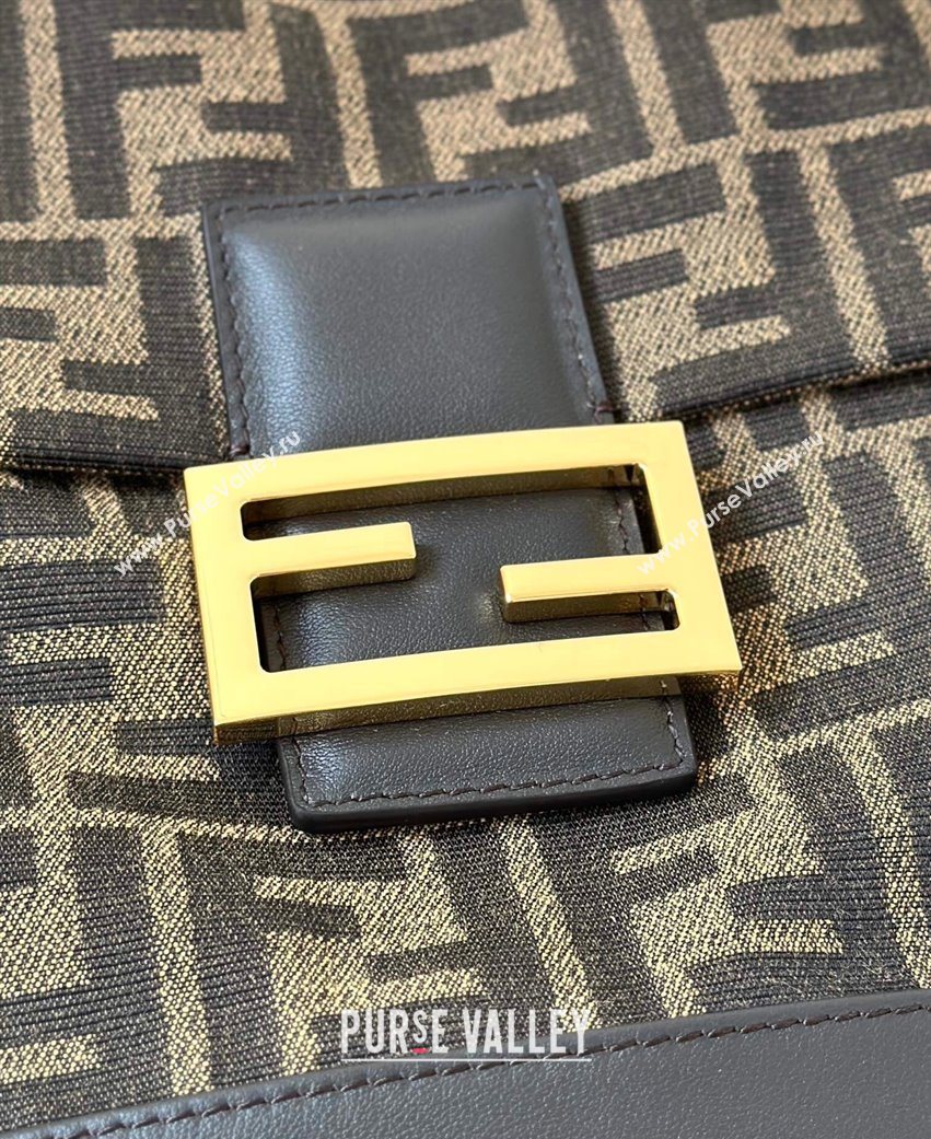 Fendi Backpack Bag in Brown FF Jacquard Fabric 2025 8689 (CL-251124009)