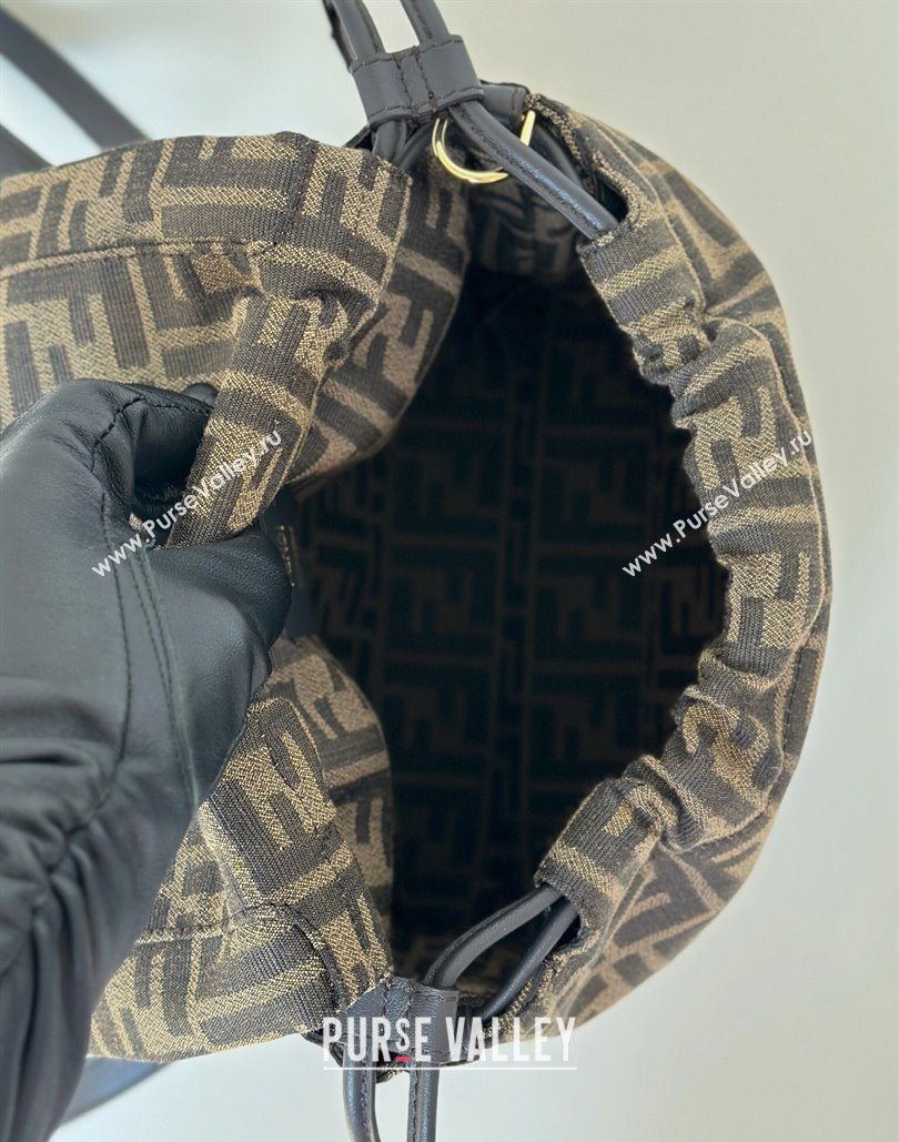 Fendi Backpack Bag in Brown FF Jacquard Fabric 2025 8689 (CL-251124009)