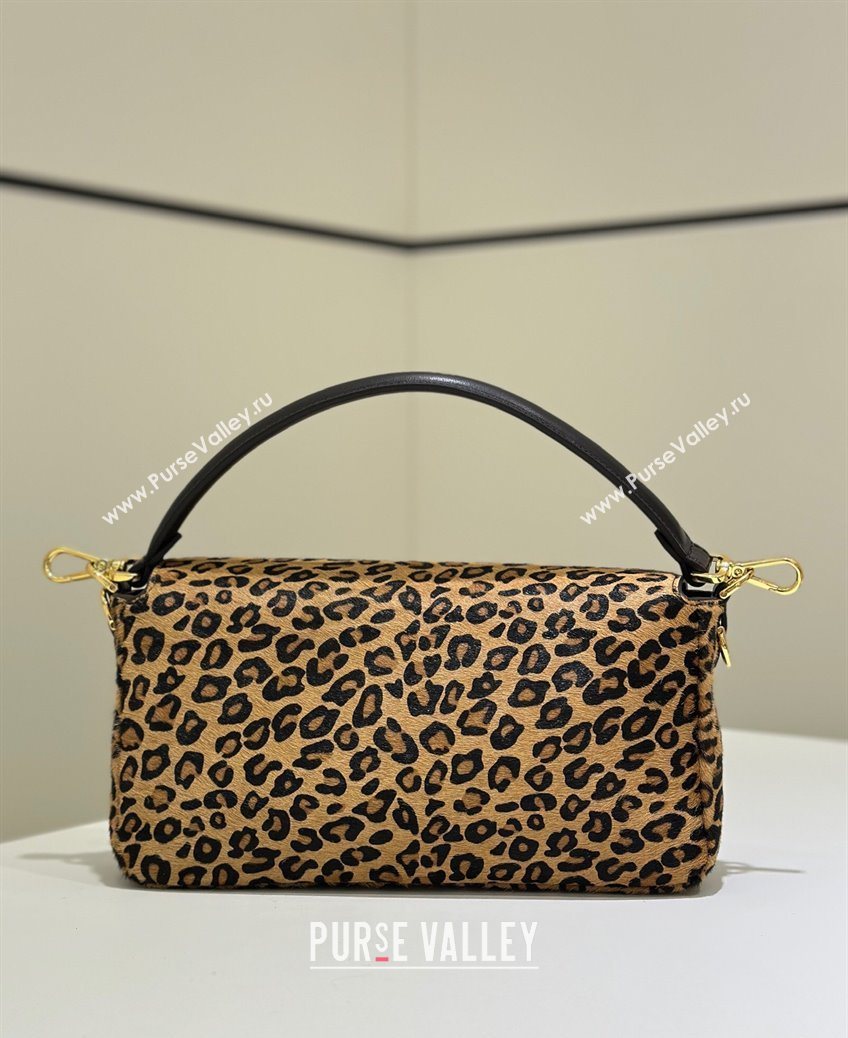 Fendi Baguette Medium Bag in Leopard Printed Mohair 2025 8691M (CL-251124002)
