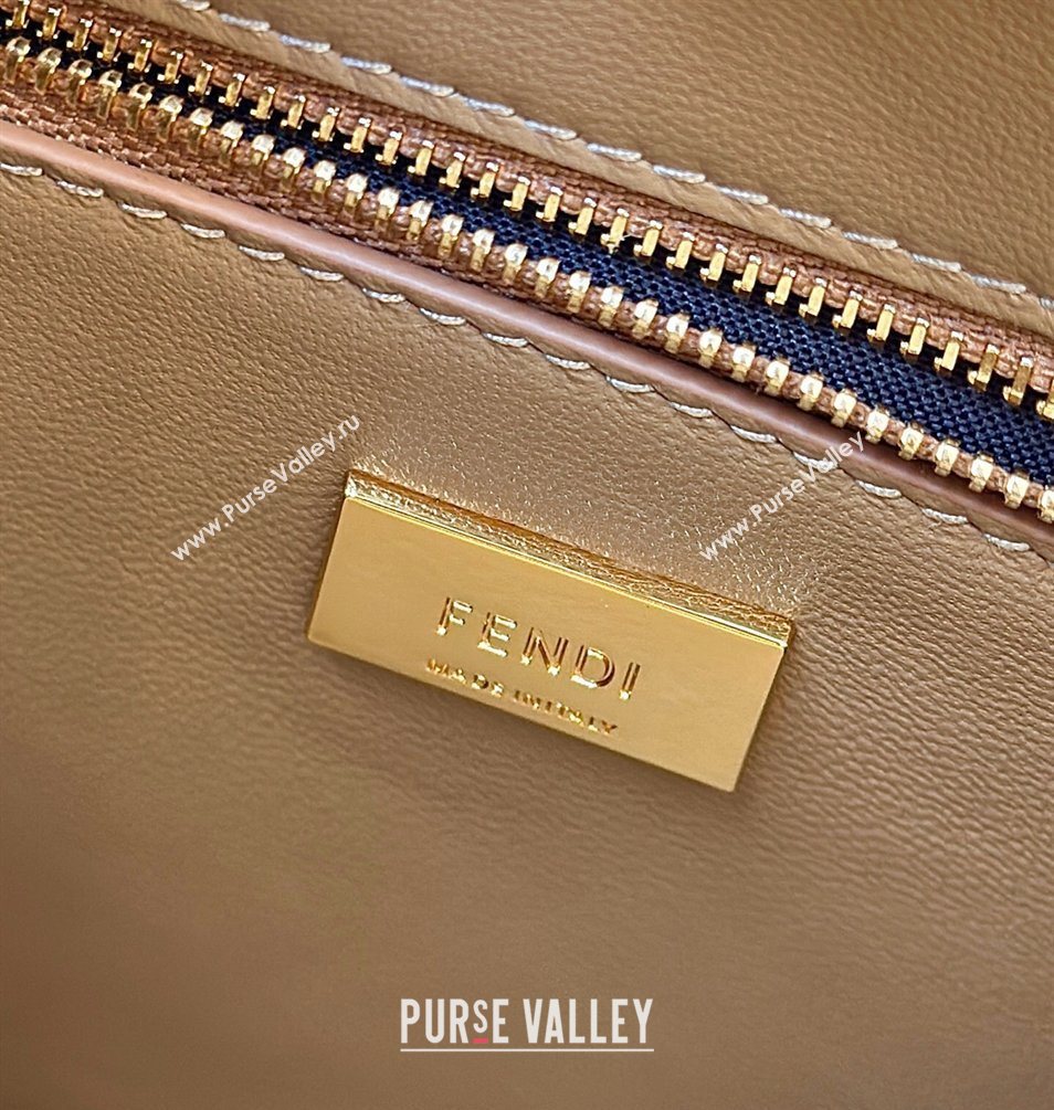 Fendi Peekaboo Mini Bag with Thread in Leather Beige 2026 8697 (CL-260123073)