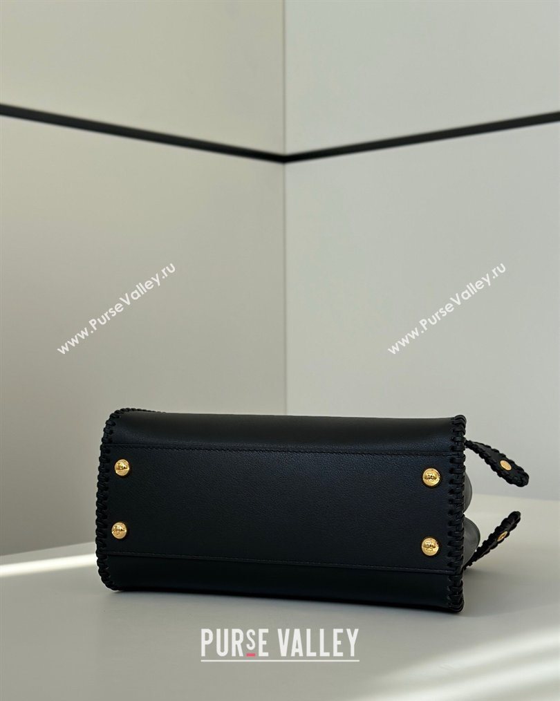 Fendi Peekaboo Mini Bag with Thread in Leather Black 2026 8697 (CL-260123075)