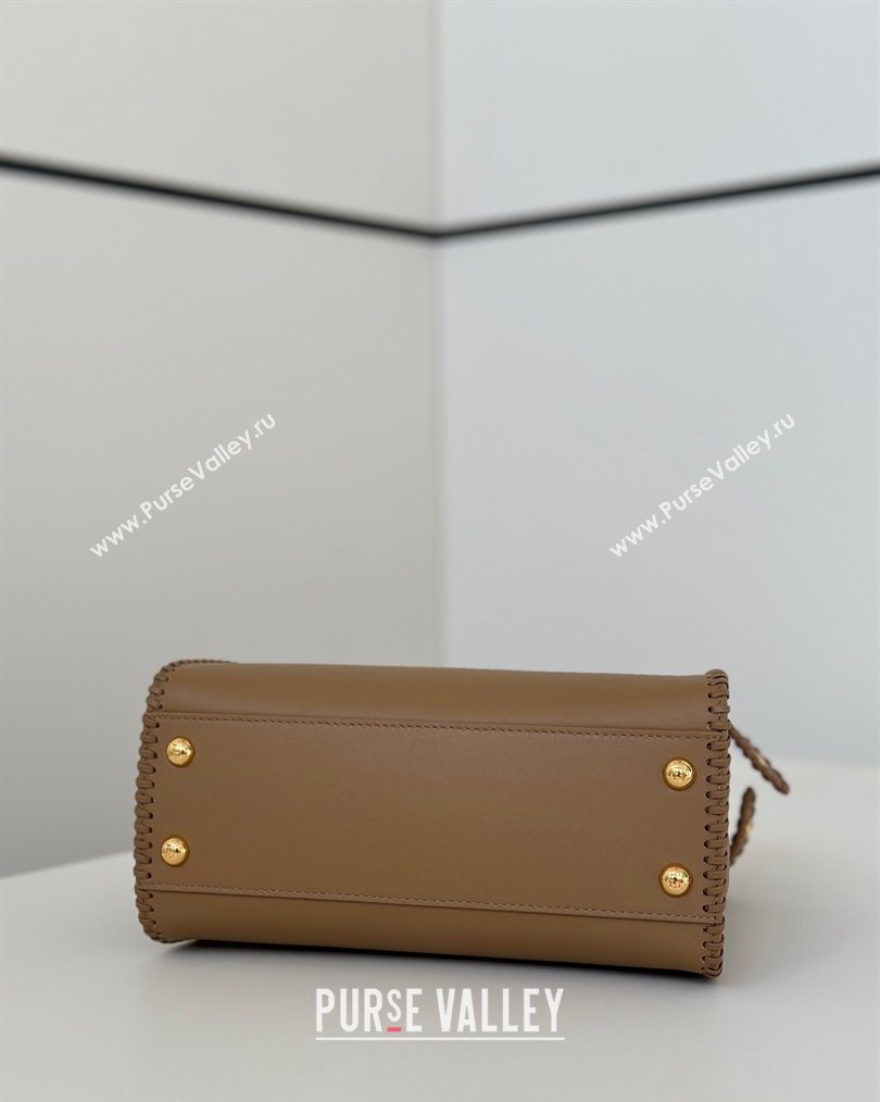 Fendi Peekaboo Mini Bag with Thread in Leather Beige 2026 8697 (CL-260123073)