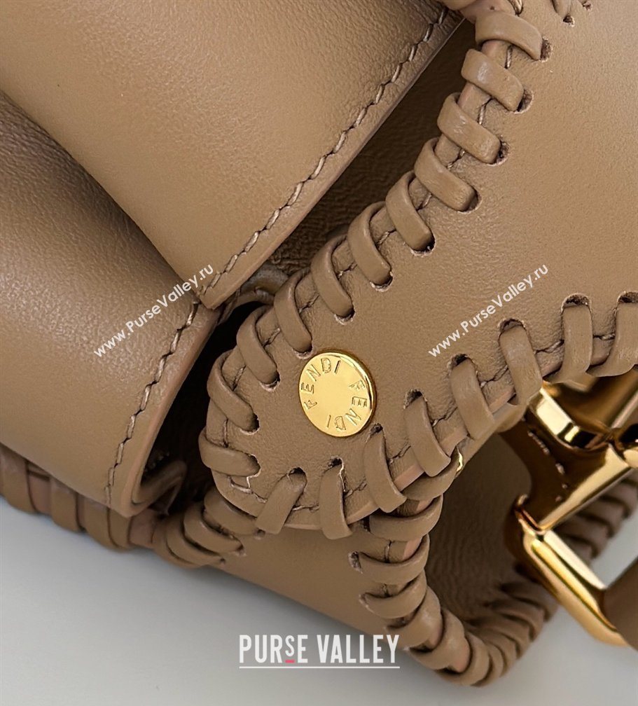 Fendi Peekaboo Mini Bag with Thread in Leather Beige 2026 8697 (CL-260123073)