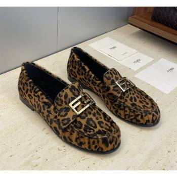 Fendi Baguette Flat Loafers in Leopard Print 2026 FE121603 (JC-260302024)