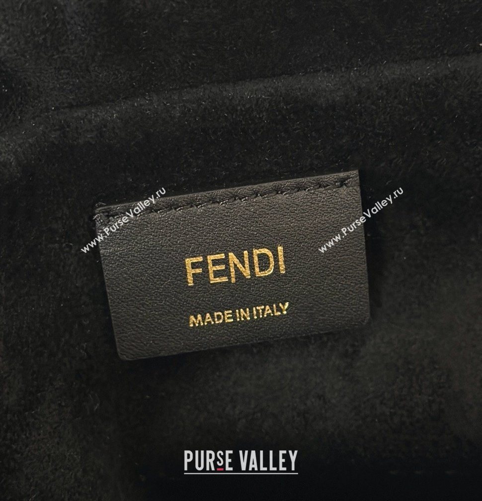 Fendi Mamma Baguette Large Bag in Chevron Leather Black 2026 8677L (CL-260409102)
