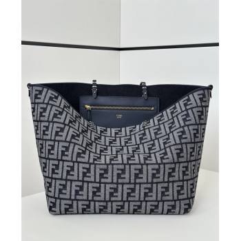 Fendi Large Roll Reversible shopper Tote Bag in FF jacquard and Denim Royal Blue 2026 8661L (CL-260409097)