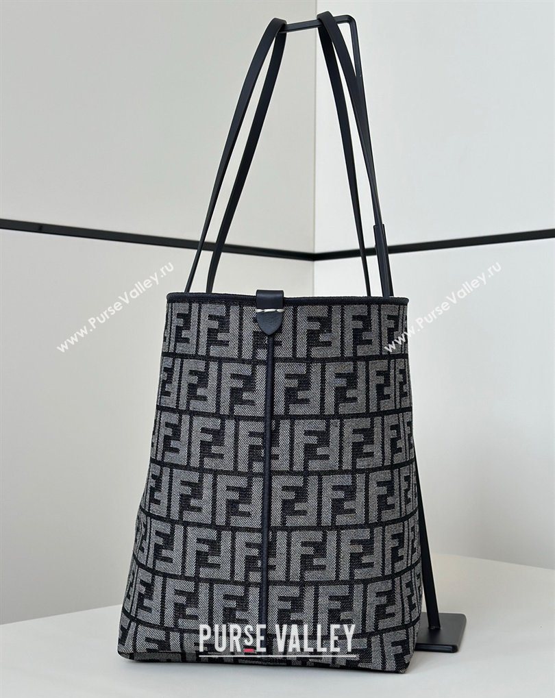 Fendi Large Roll Reversible shopper Tote Bag in FF jacquard and Denim Royal Blue 2026 8661L (CL-260409097)