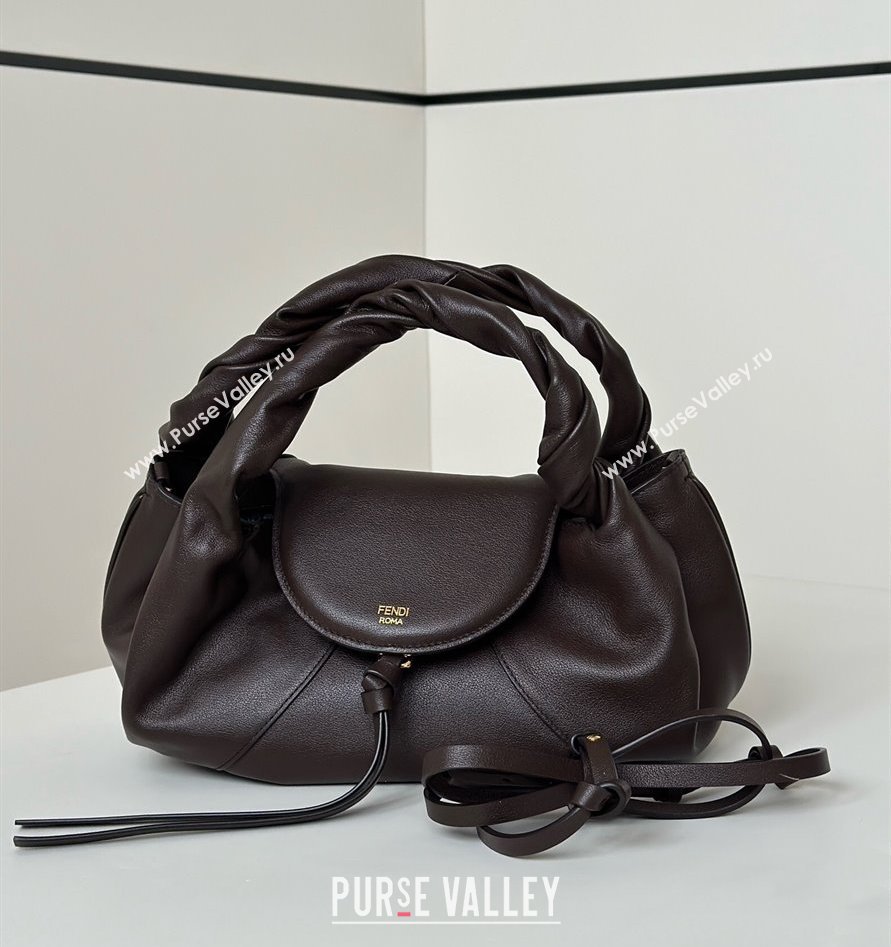 Fendi Spy Small Bag in Leather 80888S Dark Brown 2025 (CL-250807034)