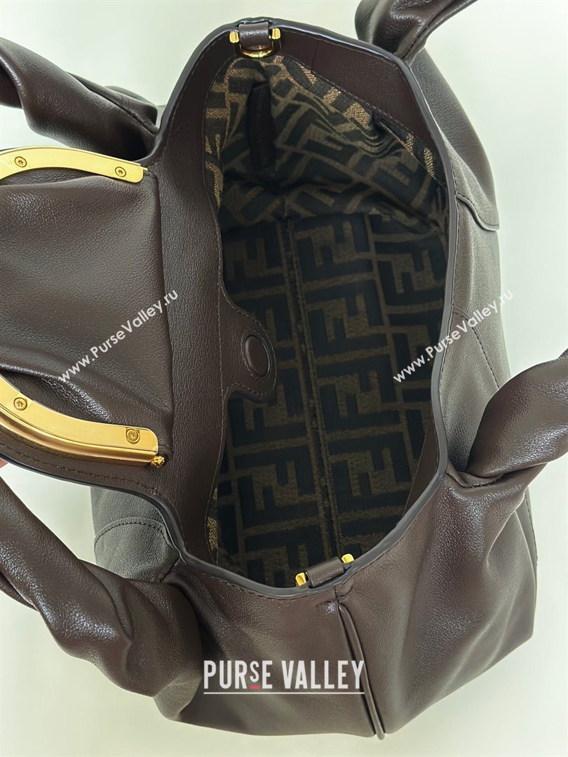 Fendi Spy Small Bag in Leather 80888S Dark Brown 2025 (CL-250807034)