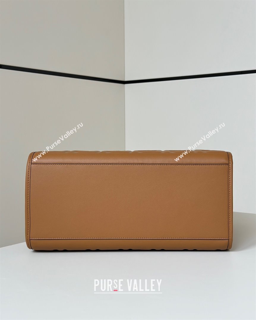 Fendi Sunshine Shopper Medium Bag in FF Leather Brown 2025 8597L (CL-250628018)