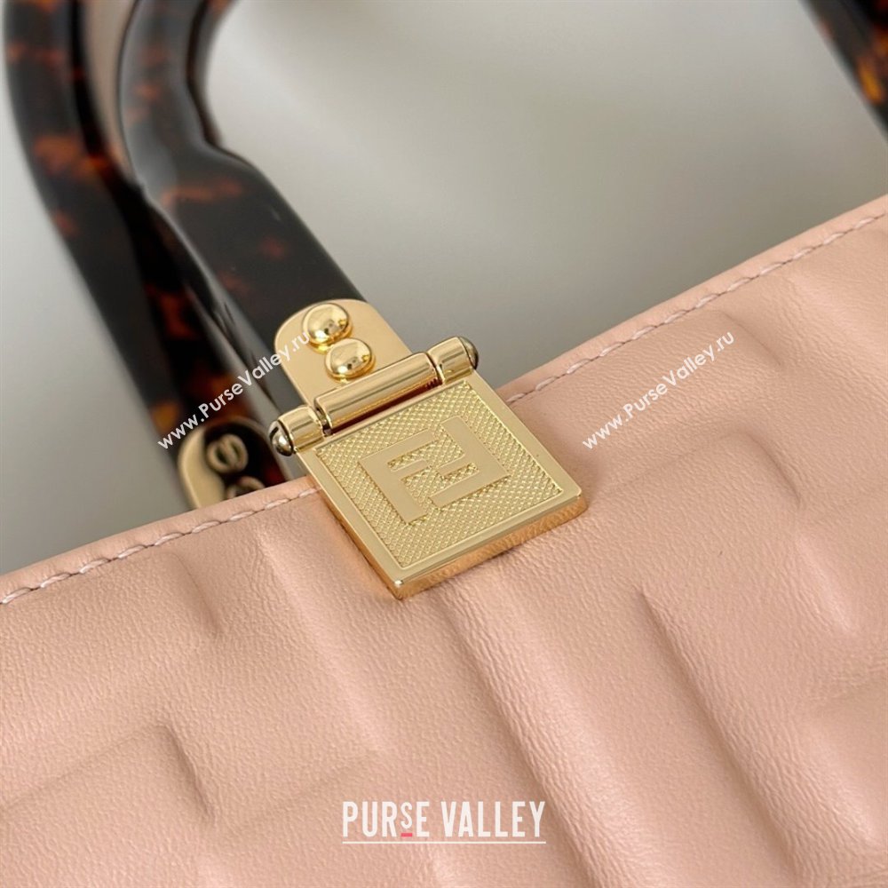 Fendi Sunshine Shopper Medium Bag in FF Leather Pink 2025 8597L (CL-250628019)