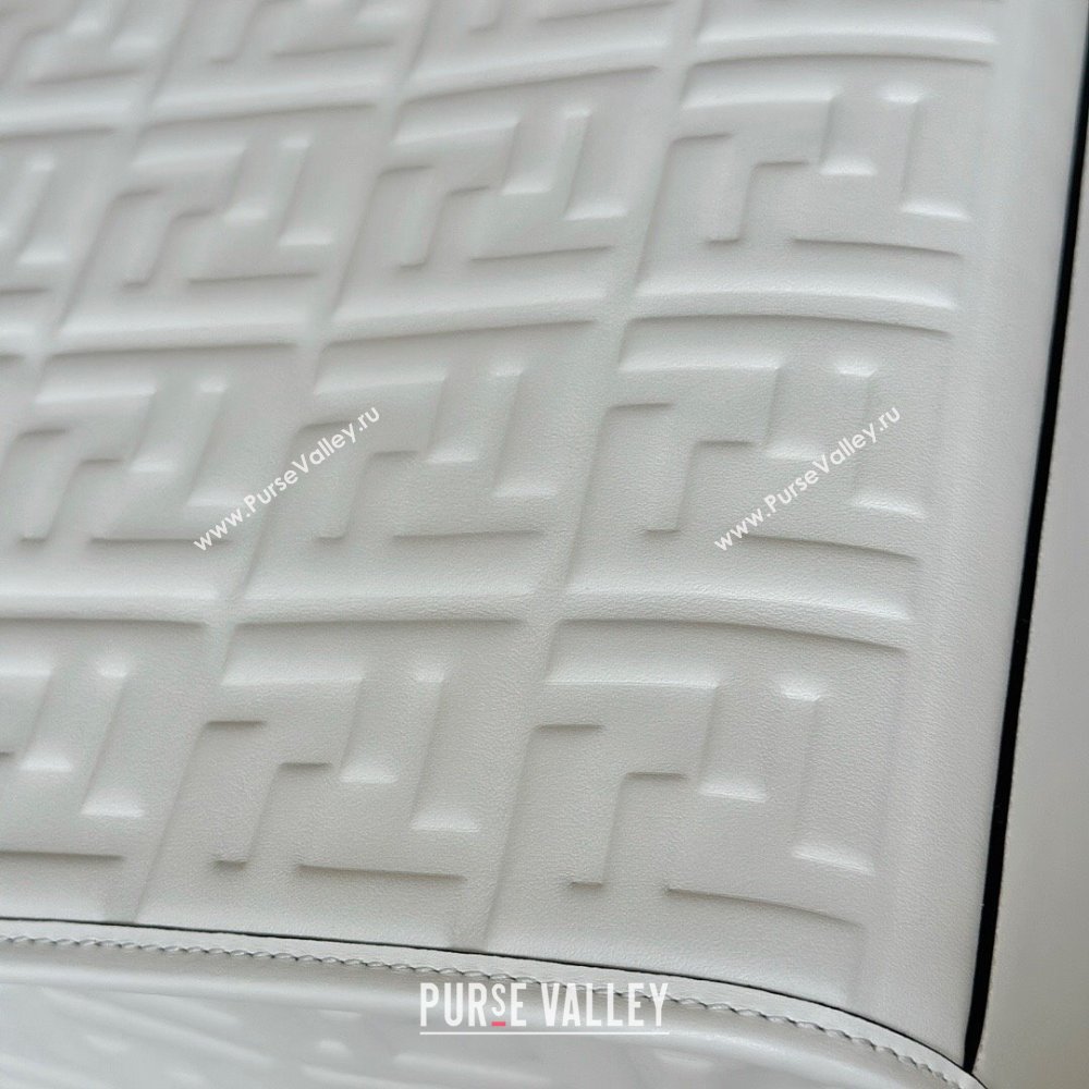 Fendi Sunshine Shopper Medium Bag in FF Leather White 2025 8597L (CL-250628016)