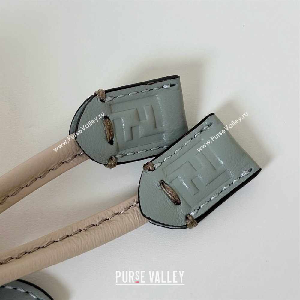 Fendi Mamma Baguette Small Bag in Nappa Leather Light Grey 2025 8677S (CL-250807021)