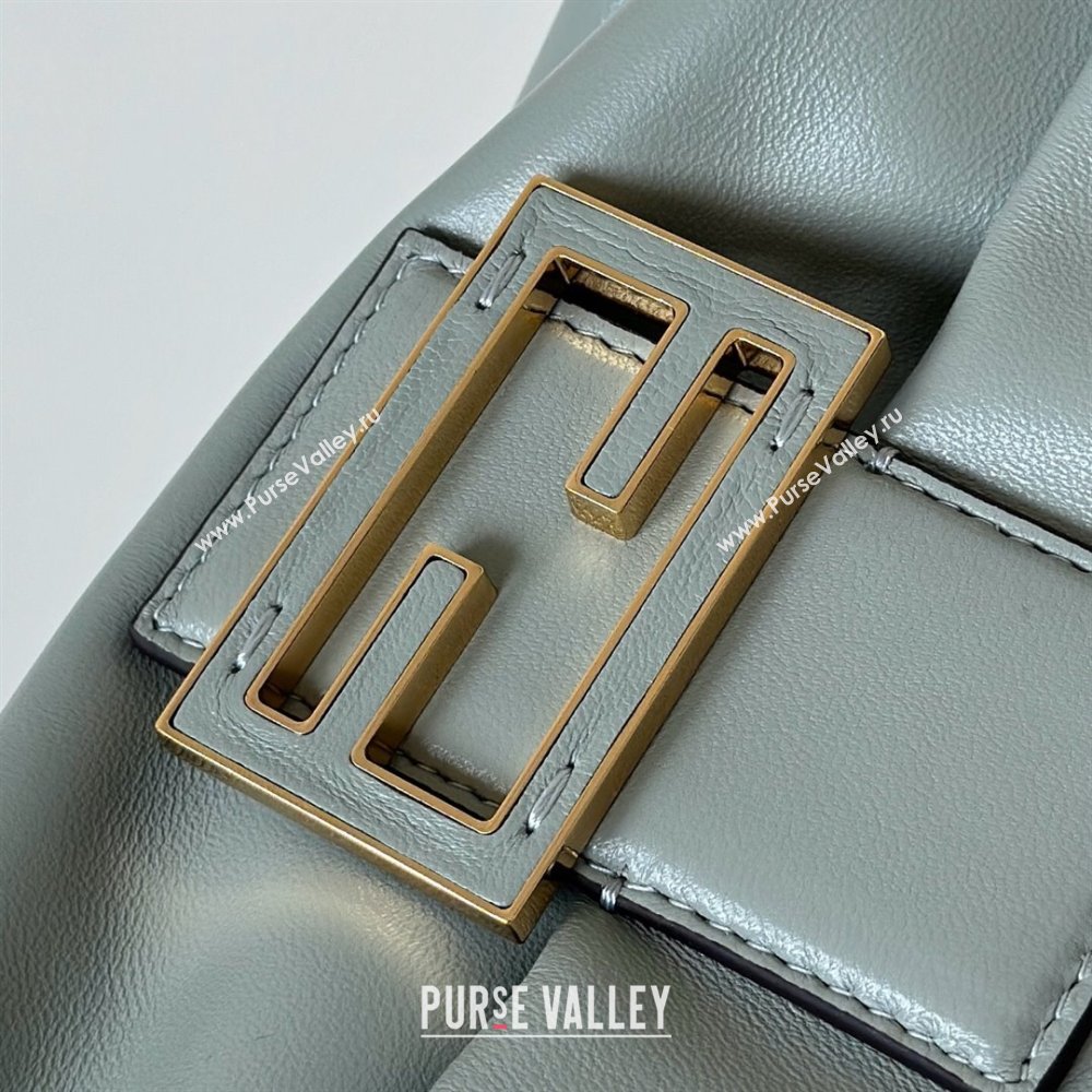 Fendi Mamma Baguette Small Bag in Nappa Leather Light Grey 2025 8677S (CL-250807021)