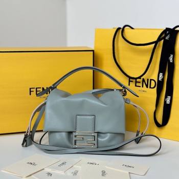 Fendi Mamma Baguette Small Bag in Nappa Leather Light Grey 2025 8677S (CL-250807021)