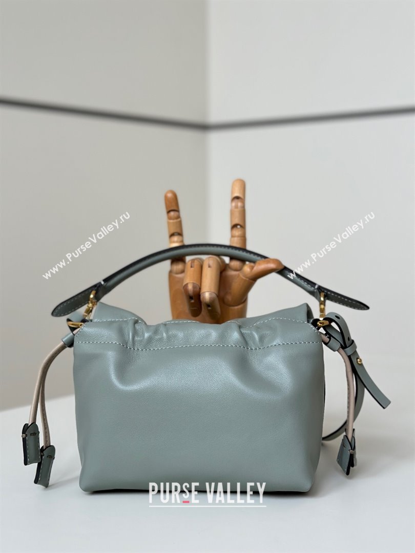 Fendi Mamma Baguette Small Bag in Nappa Leather Light Grey 2025 8677S (CL-250807021)