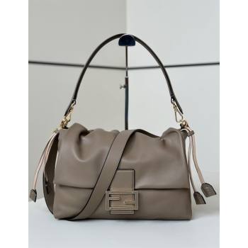 Fendi Mamma Baguette Large Bag in Nappa Leather Dove Grey 2025 8677L (CL-250628002)